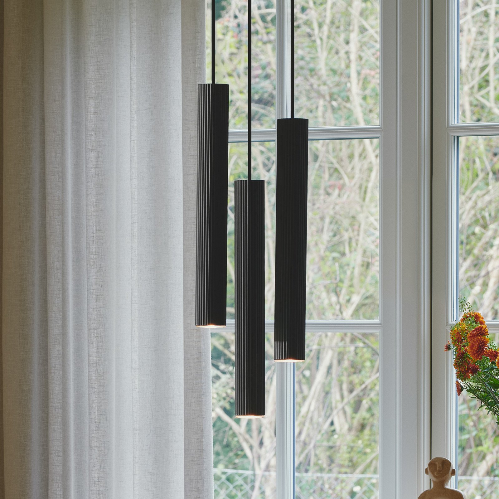 Nordlux Suspensie Vico cu trei lumini rondel metal negru - Camera de zi / sufragerie - Aluminiu