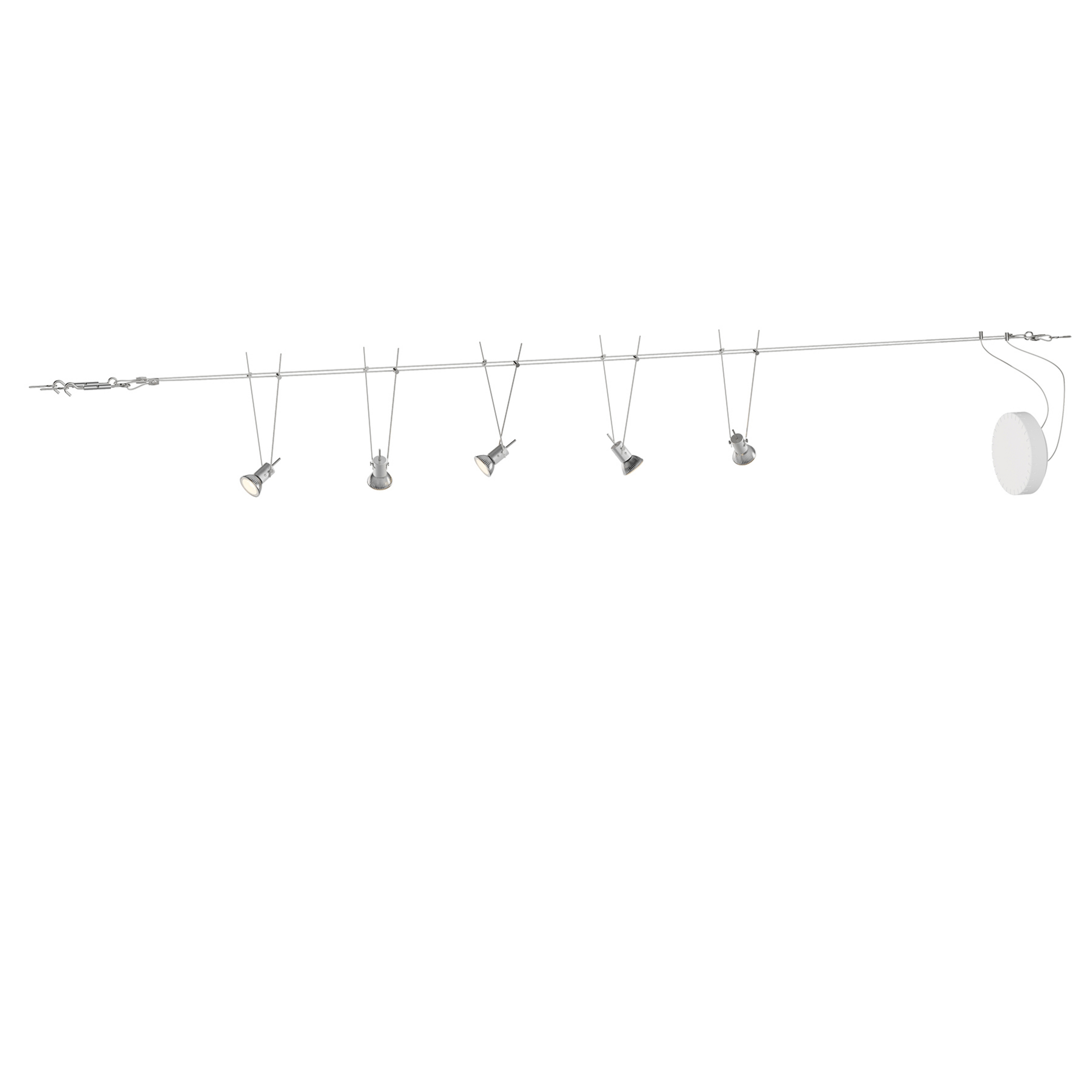 Marno 5 Wire Spot/Plafond Chrome/Silver - Lindby