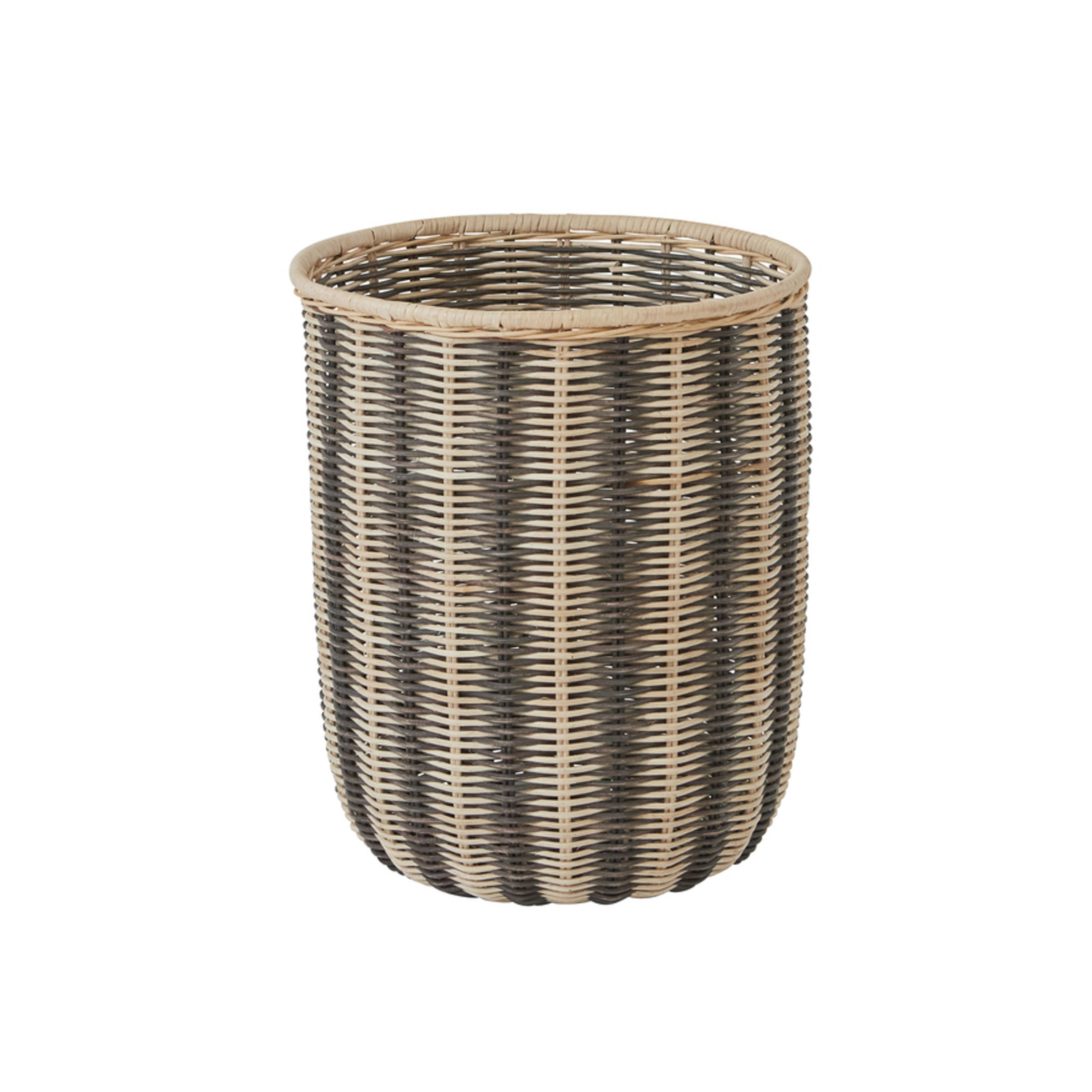 Prugasta košara, bež/siva, 42 cm, ratan - OYOY Living Design