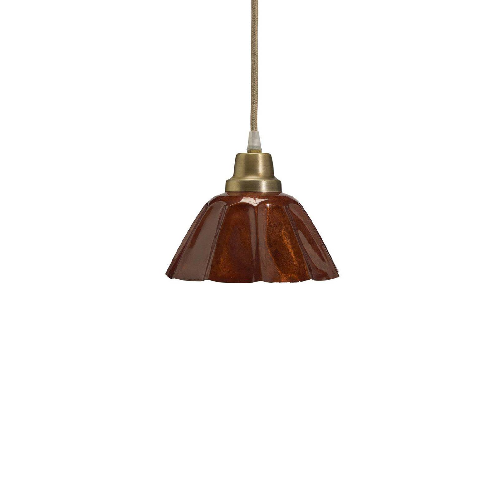 PR Home Hängelampe Ester terracotta Ø 17 cm Eisen Stecker