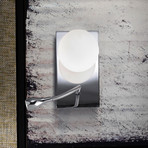 Wandlampe Basic mit Kugelschirm und LED-Flexarm