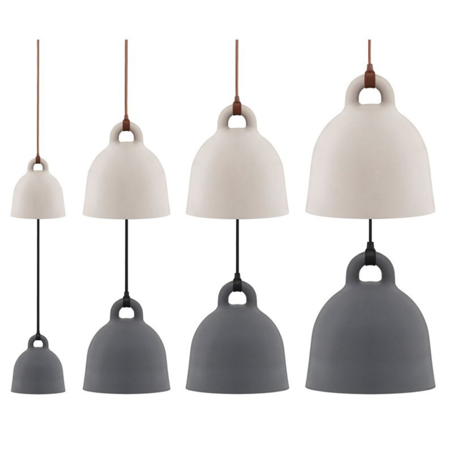 Bell Pendelleuchte Small Sand Normann Copenhagen - Wohnzimmer - Aluminium