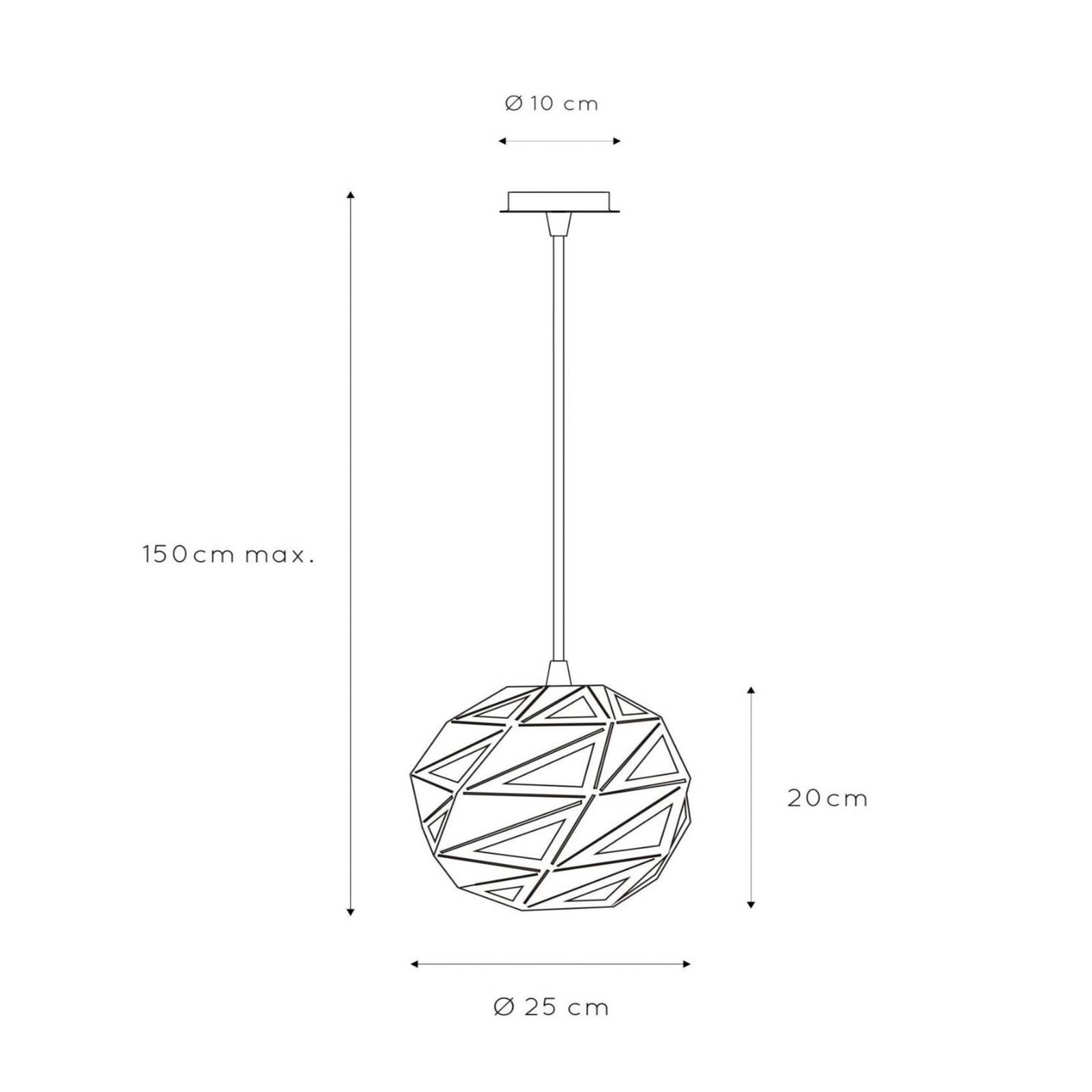 Lampa wisząca Malunga z metalu, biało-złota