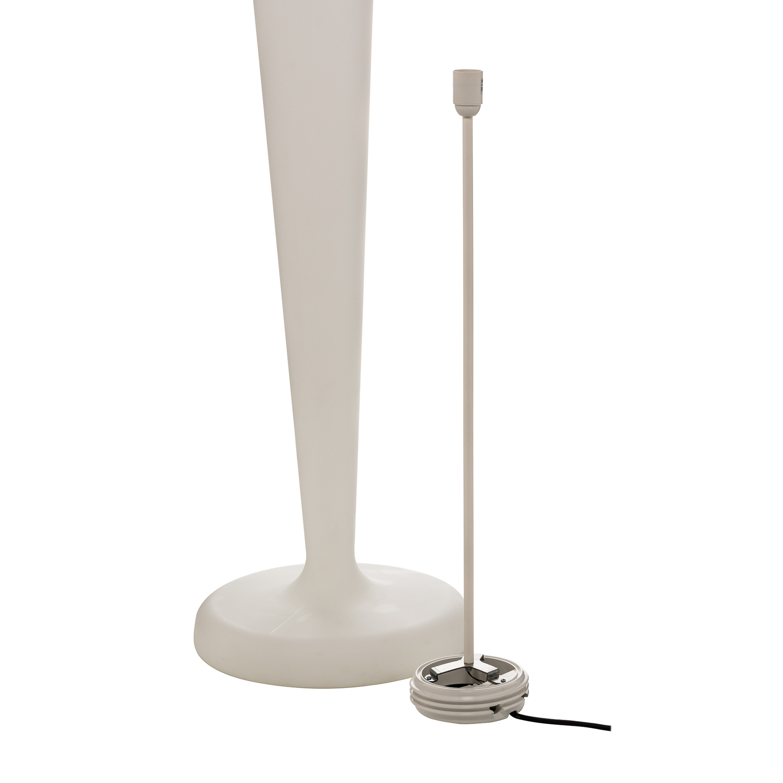 Biela dizajnová stojaca lampa PEGGY vonkajšia E27