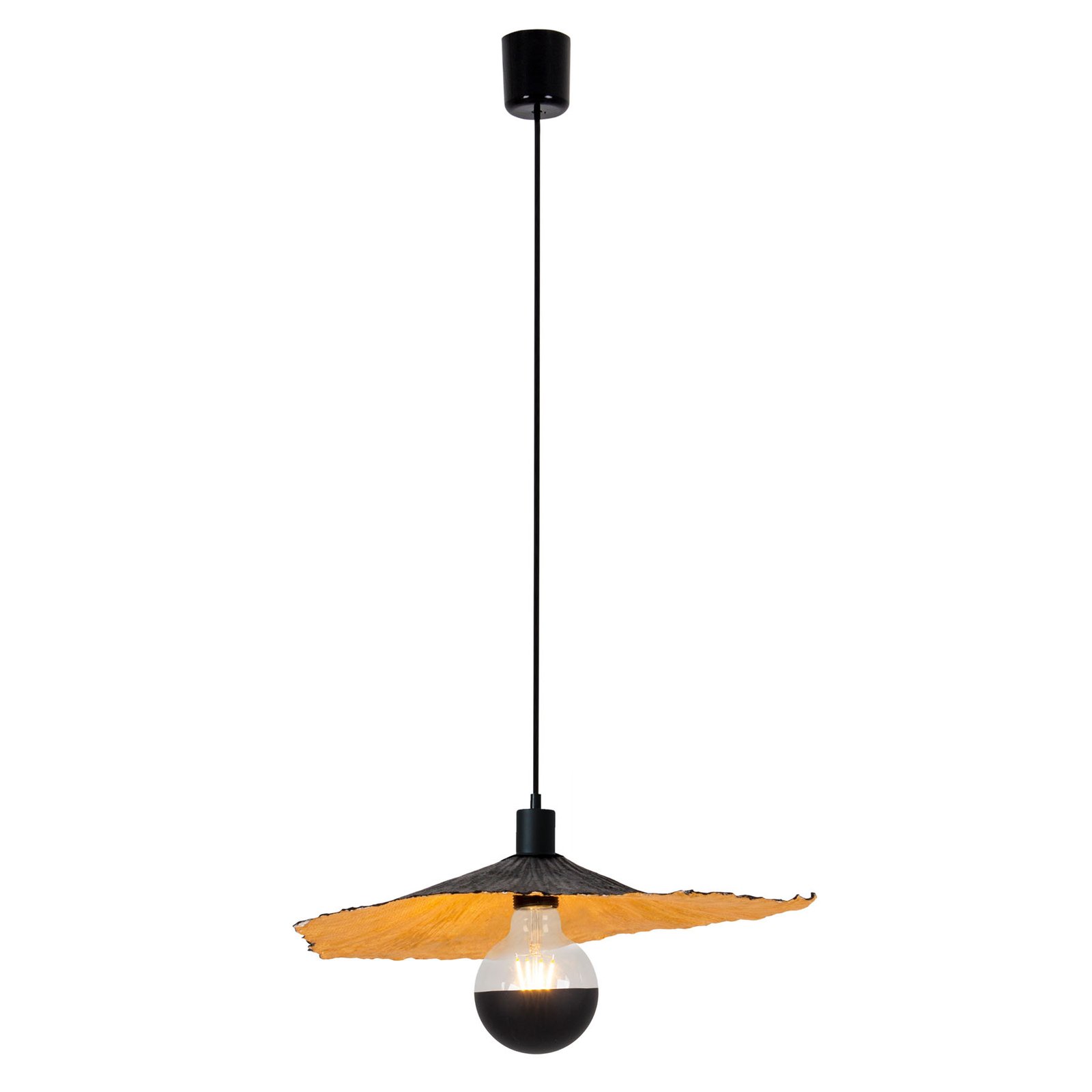 Crazy Paper pendant light, black-gold