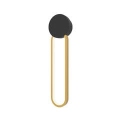 Applique a LED 23102, nero, anello dorato, alluminio