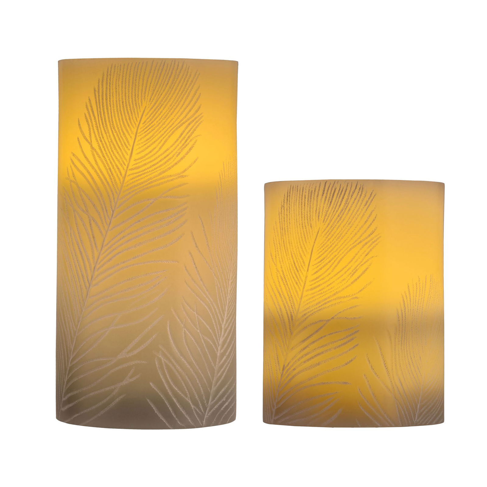 Pauleen Cosy Feather Candle LED candle set of 2