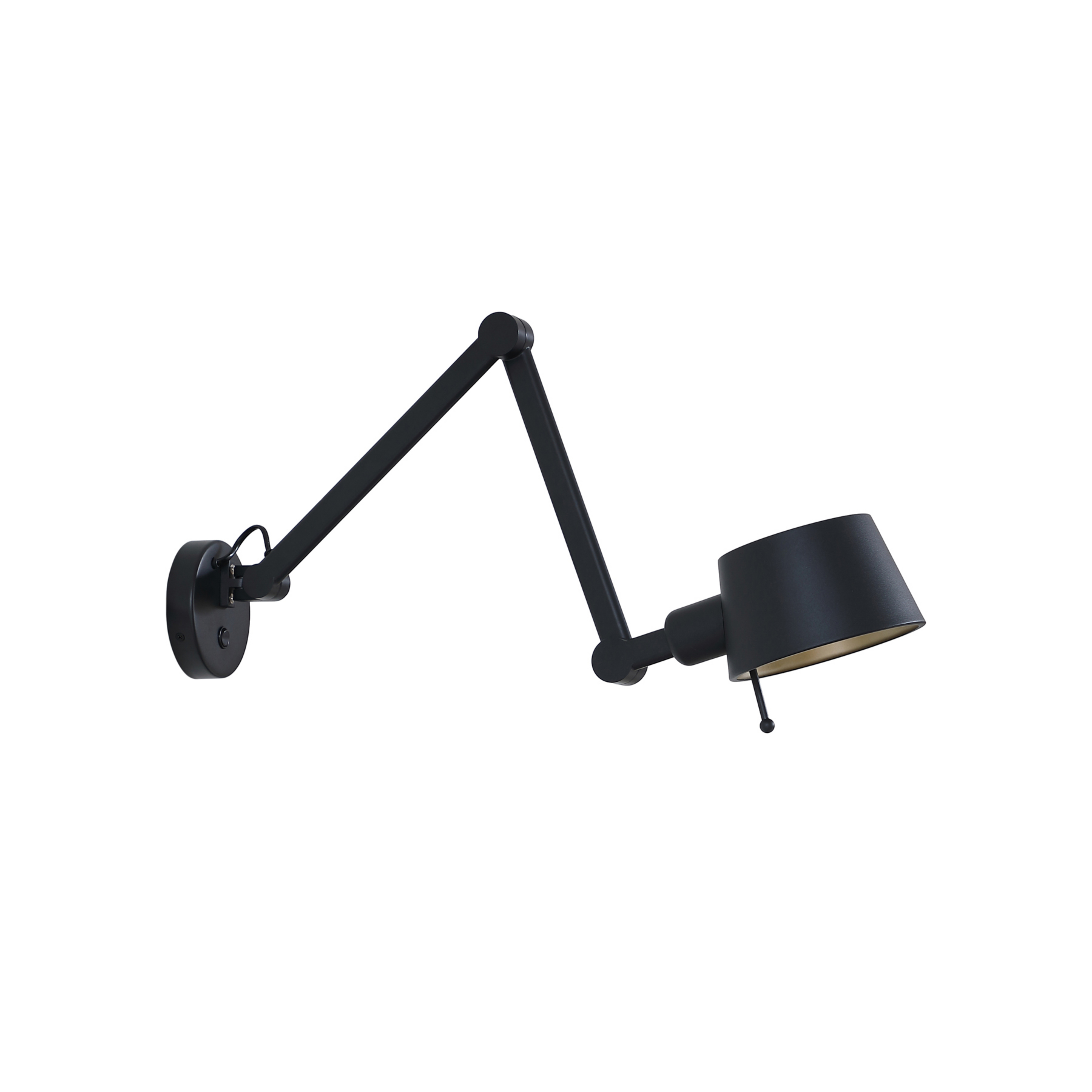 Lucande Wandleuchte Silka, 94 cm, schwarz, verstellbar, E27