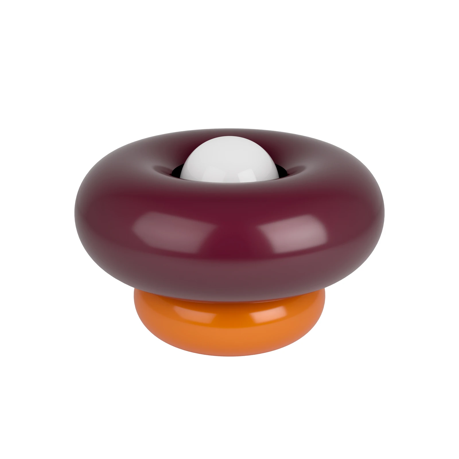 Tischleuchte Torchiarolo, bordeaux/orange, Metall, E27