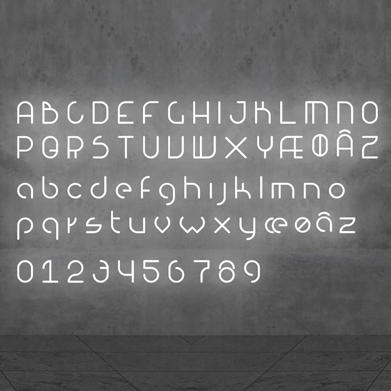 E-shop Artemide Alphabet of Light malé písmeno na stenu ã