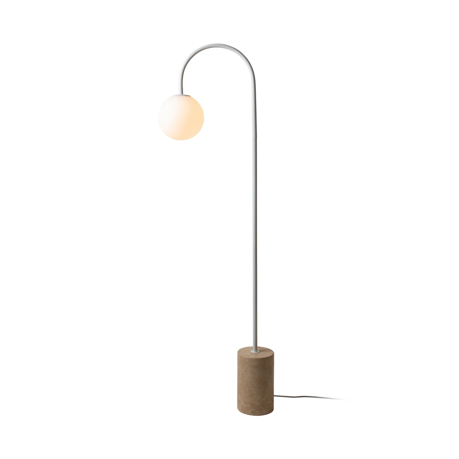 It's about RoMi Oblúková lampa Tivoli, biela, výška 163 cm