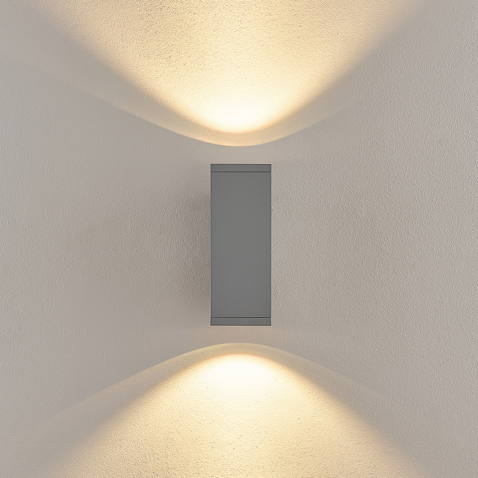 LED-Außenwandlampe ShoreLine Pro Square up/down, hellgrau