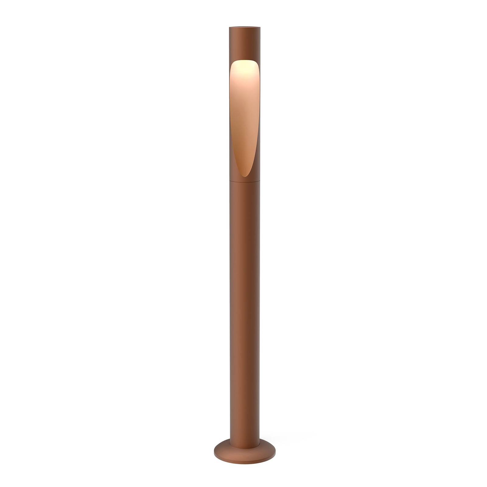 Louis Poulsen FlindtGarden long 927 adapter corten - Outdoor Bollard / Path Light - Design - Brown
