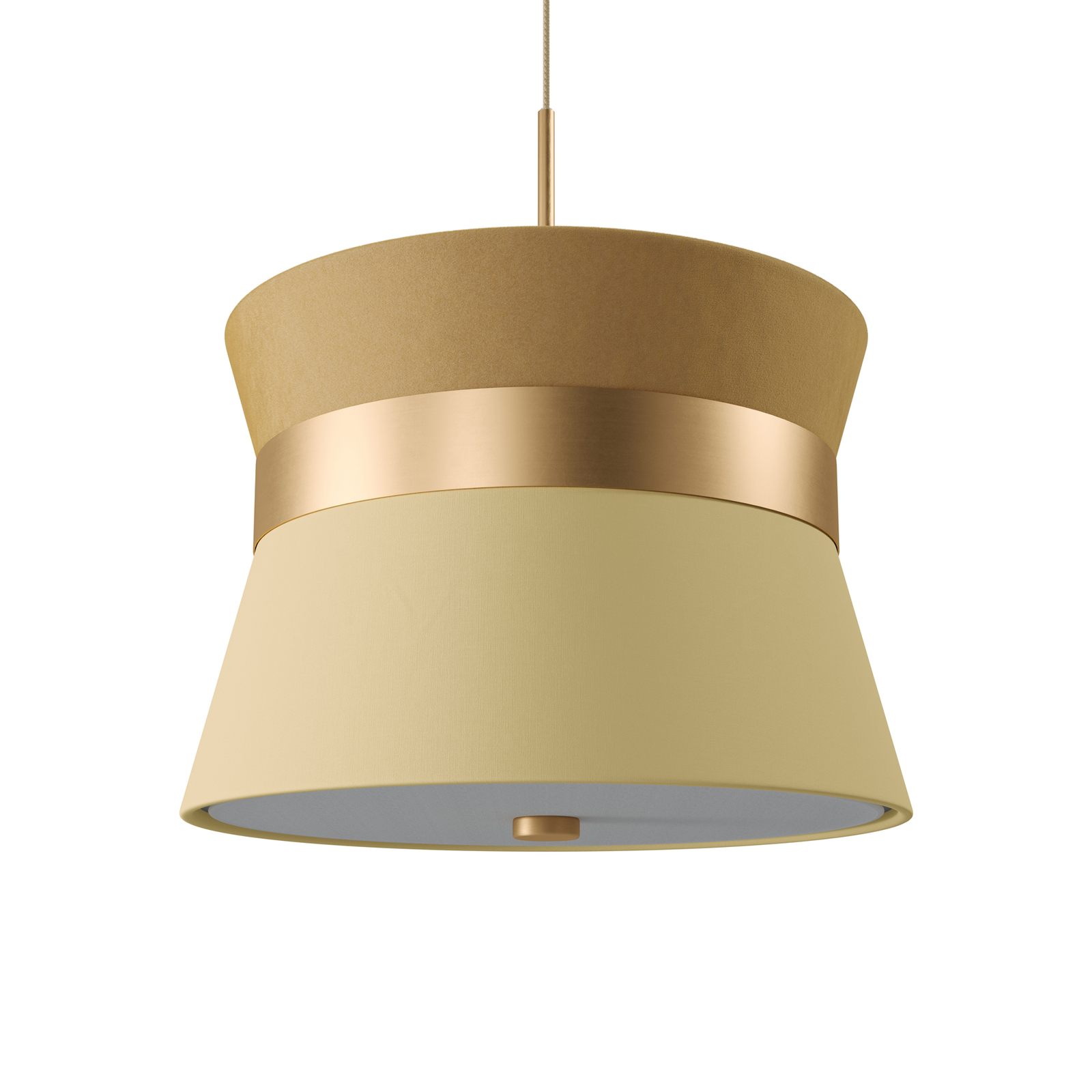 Lampa wisząca Easy Light Caramelo XL, Ø 65 cm, cytrynowa