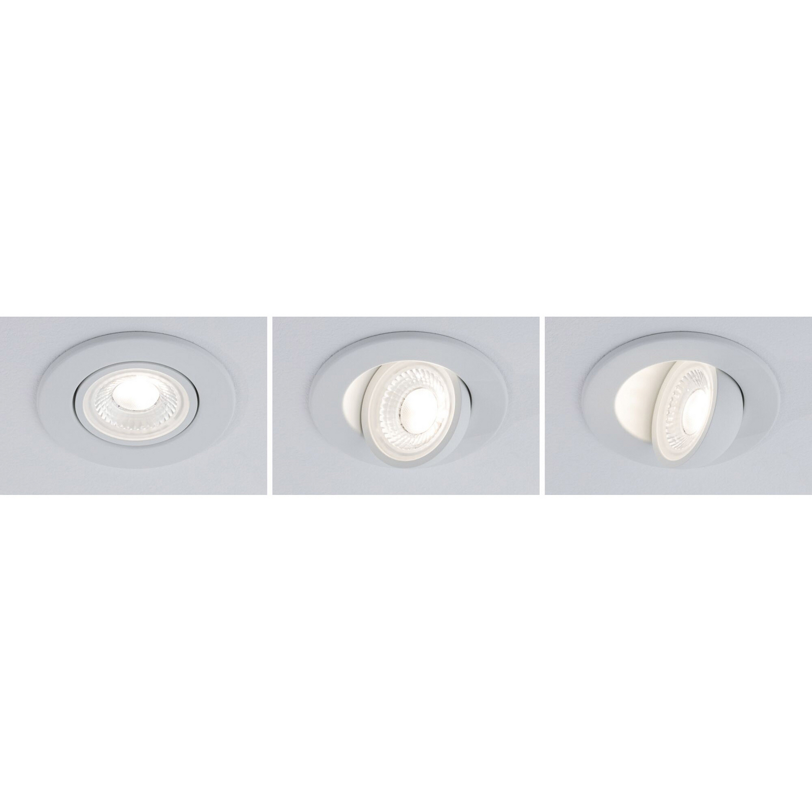 Paulmann Einbauspot Zina weiß Ø 9 cm IP65 schwenkbar CCT dim Paulmann Einbauspot Zina weiß Ø 9 cm IP65 schwenkbar CCT dim