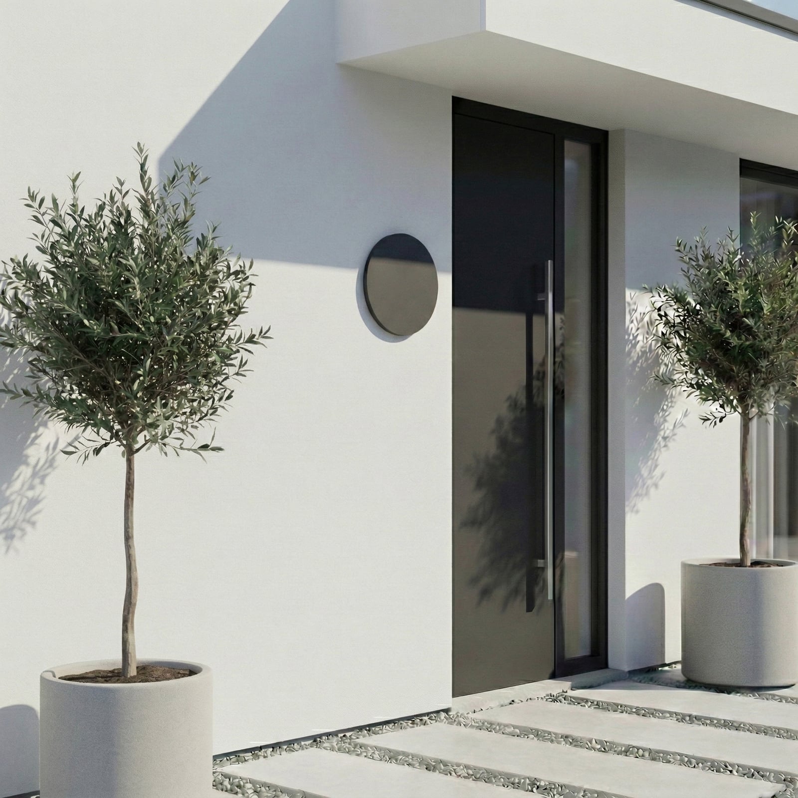 Candeeiro de parede exterior LED Lindby Selinel, preto, 23 cm, com número da