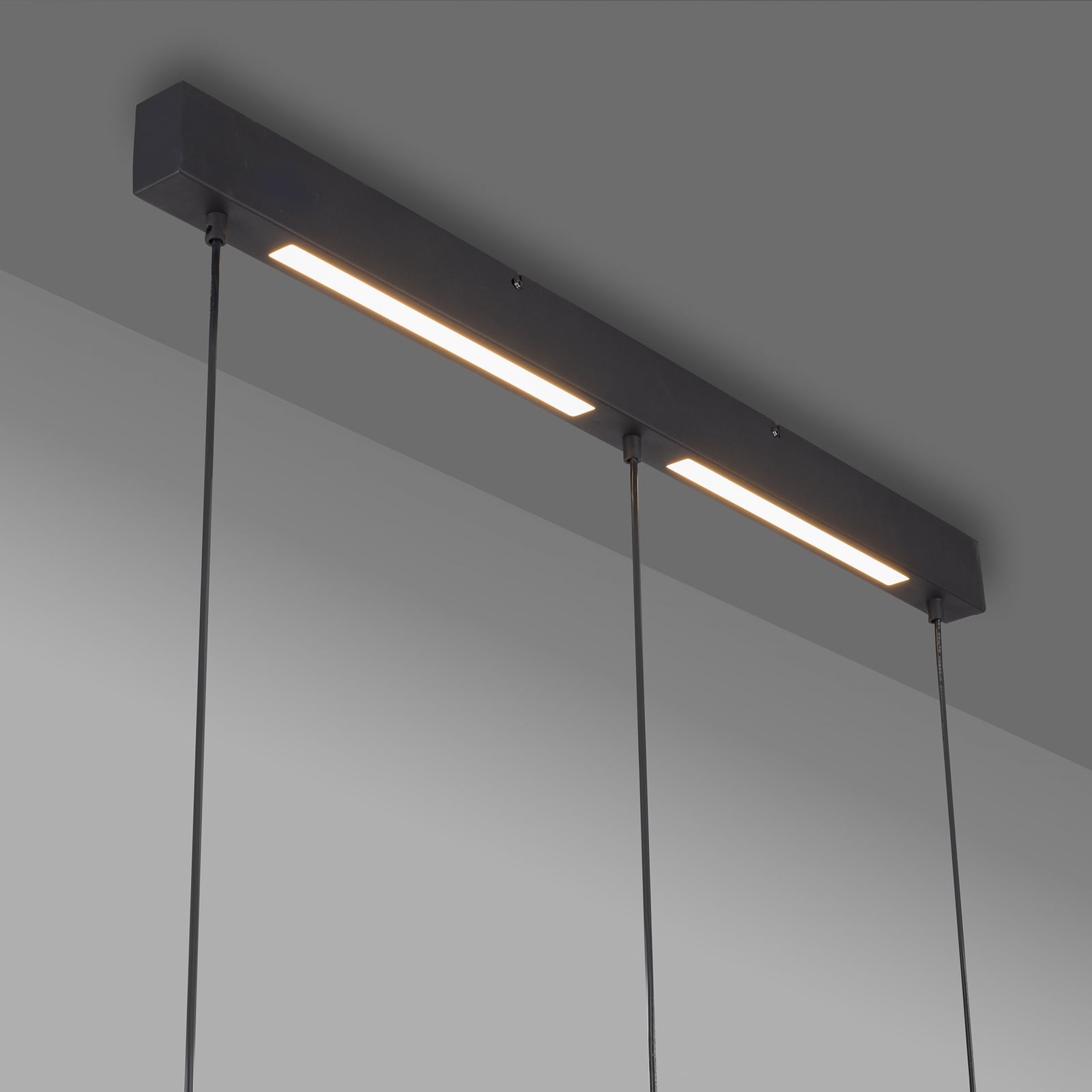 LED viseća svjetiljka DANTE, crna, 3 x GU10, duljina 90 cm, metal