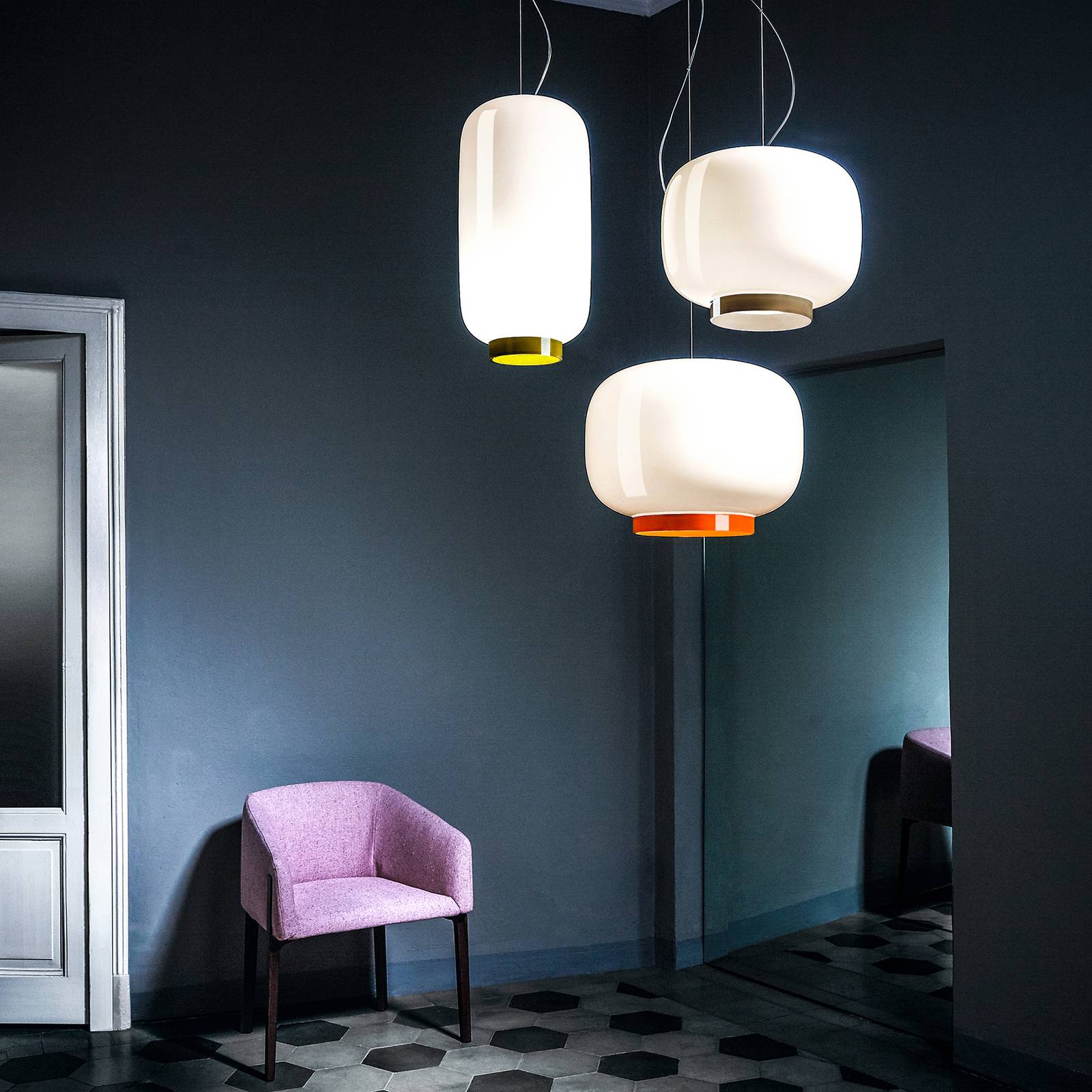 Foscarini Chouchin Reverse 3 lampa wisząca szara