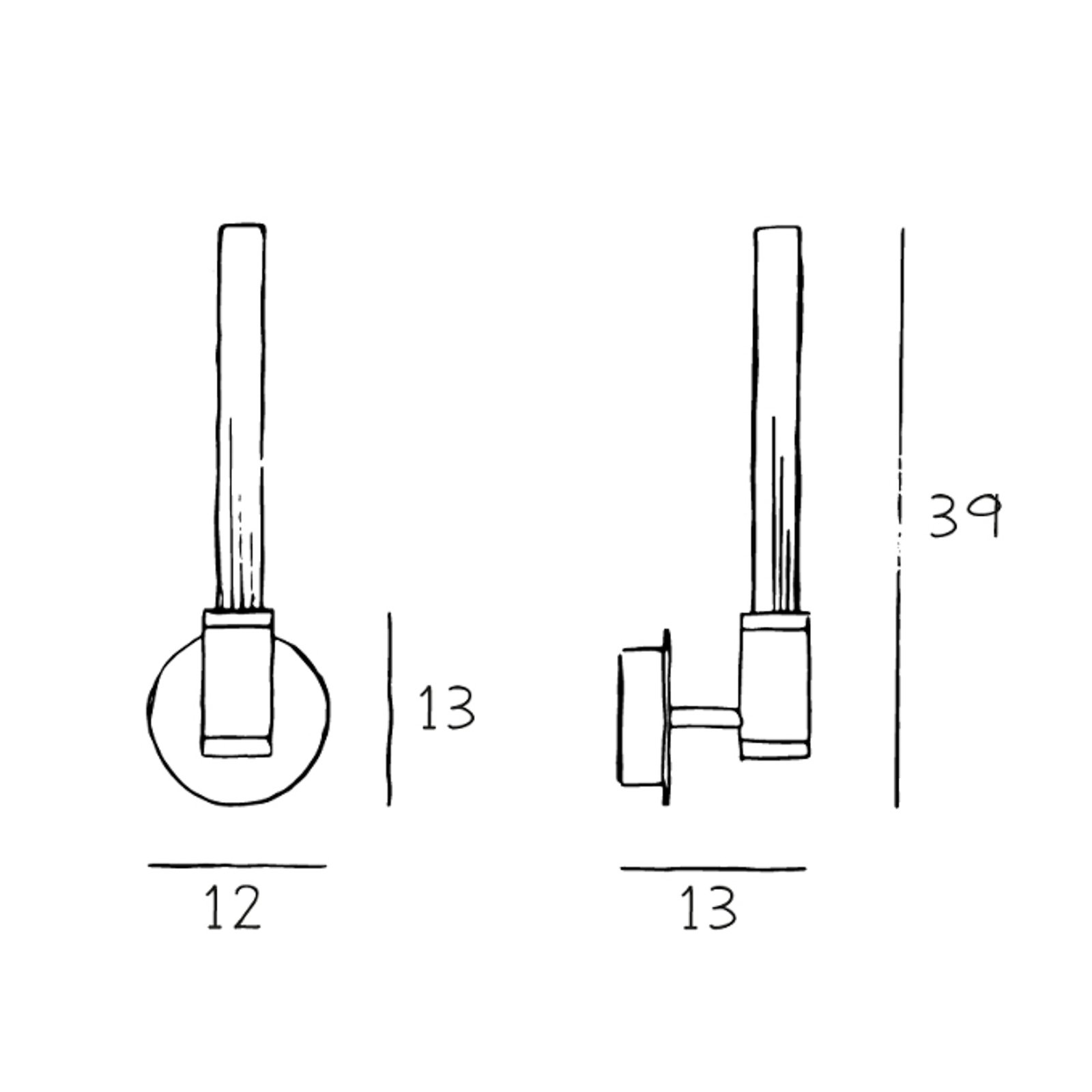 Vägglampa Liberty Single, svart