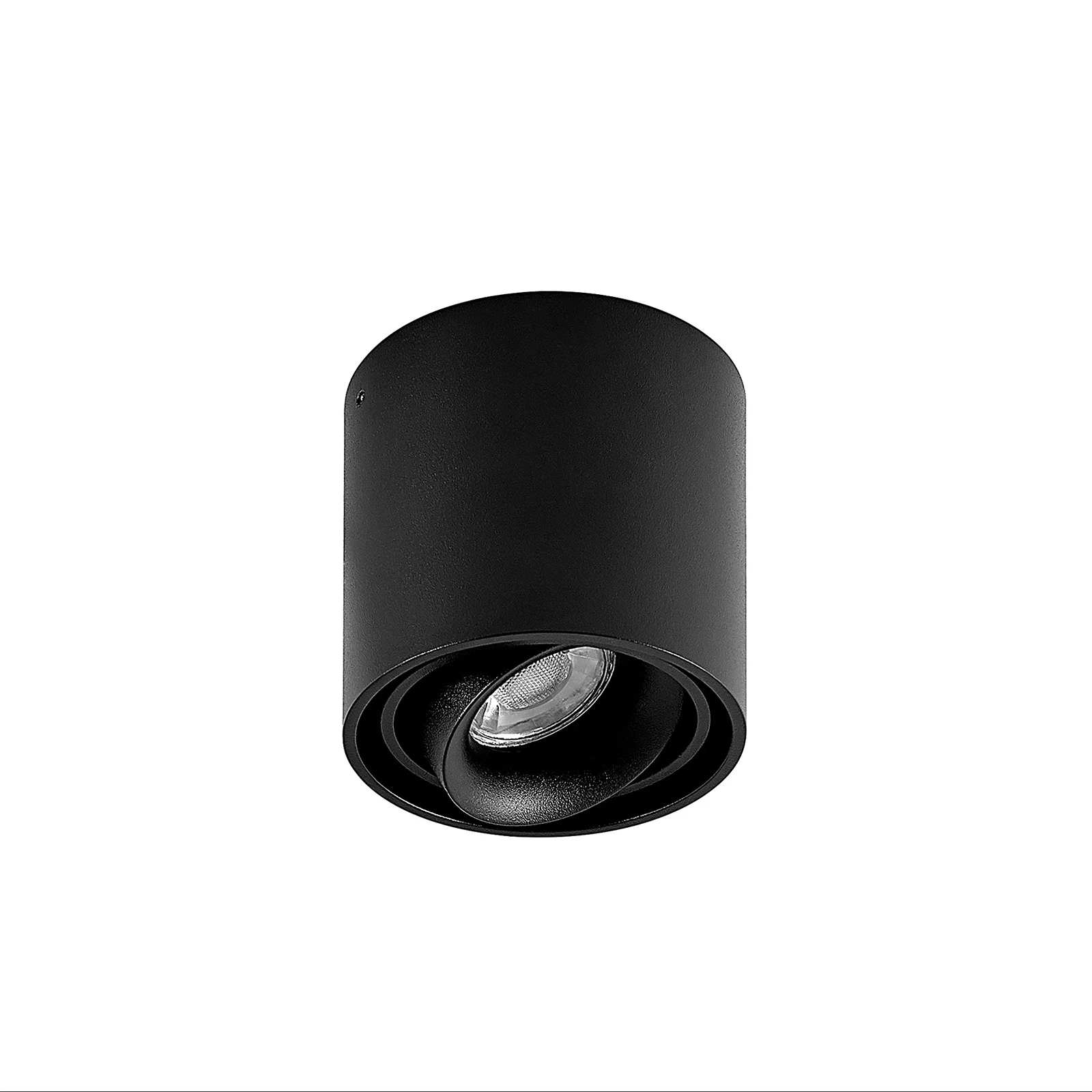 Arcchio Downlight Walza, schwarz, Metall, Ø 9 cm, GU10