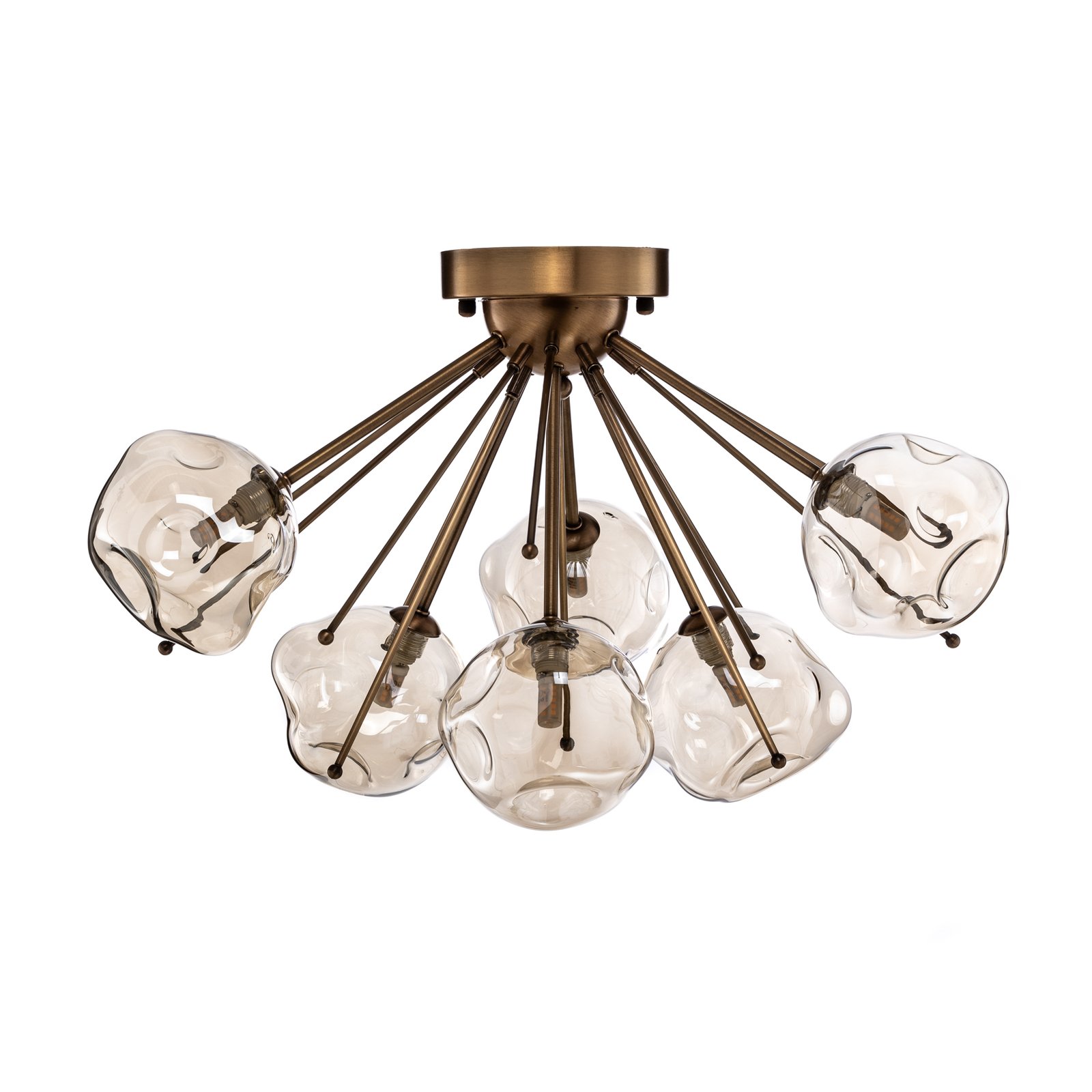 AR-1777-6E ceiling light 6 lampshades antique gold