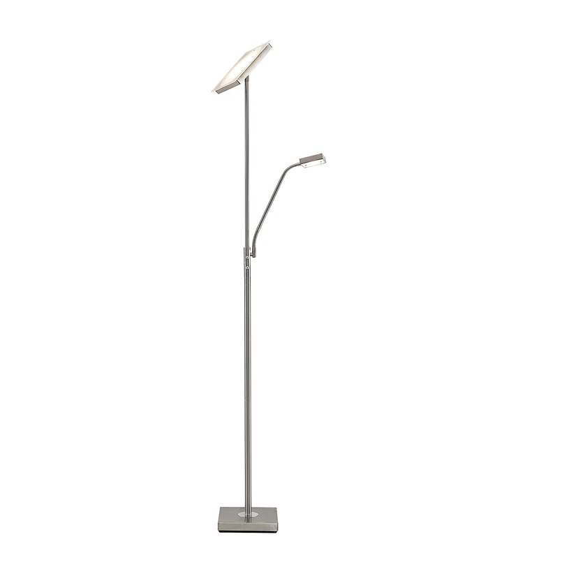 Lindby - Sumani lampadaire LED nickel satiné