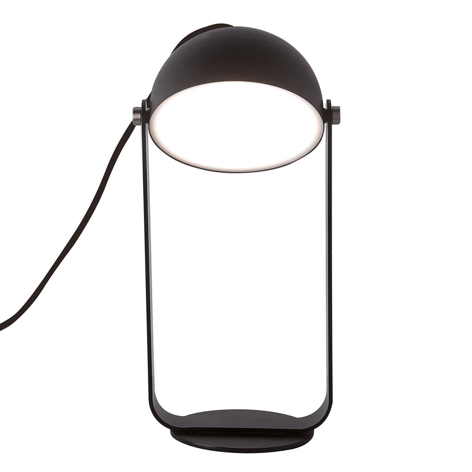 Viokef Lampe à poser LED Hemi abat-jour inclinable noir