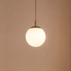 Lámpara colgante «Bolo» de Paul Neuhaus, pantalla de cristal, Ø 25 cm