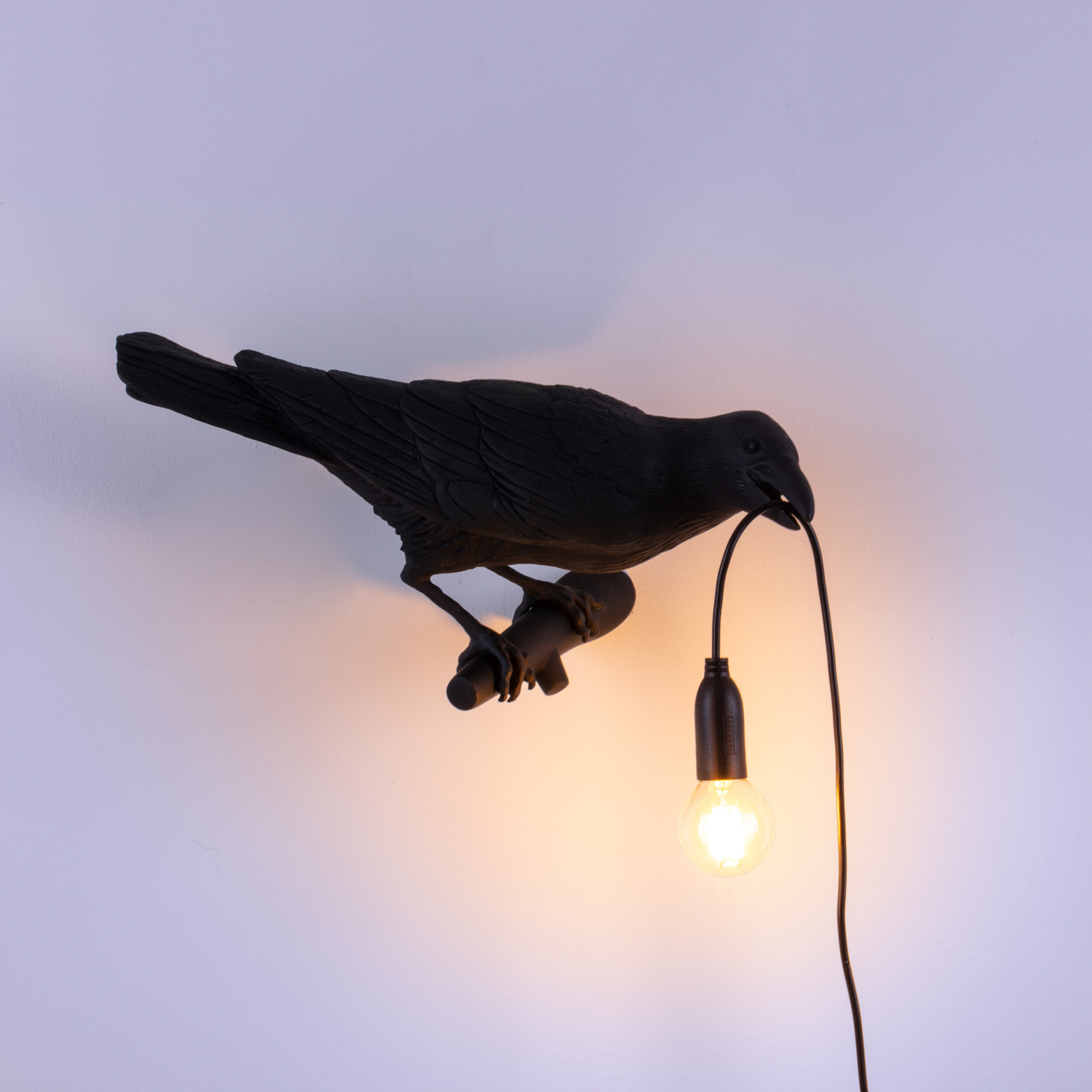 SELETTI Bird Lamp LED-Dekowandlampe rechts schwarz