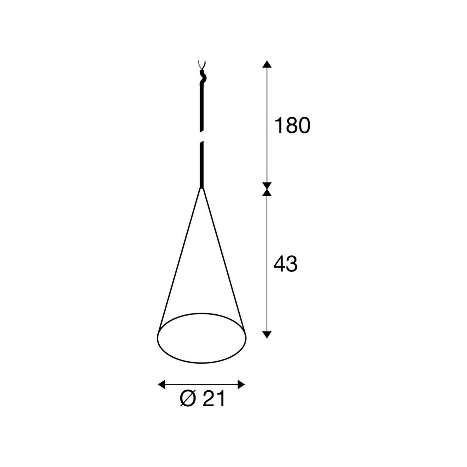 Magico 20 Pendelleuchte Matt Black/Gold - SLV