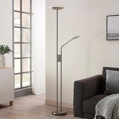 Lampadaire LED Jonne, abat-jour rond