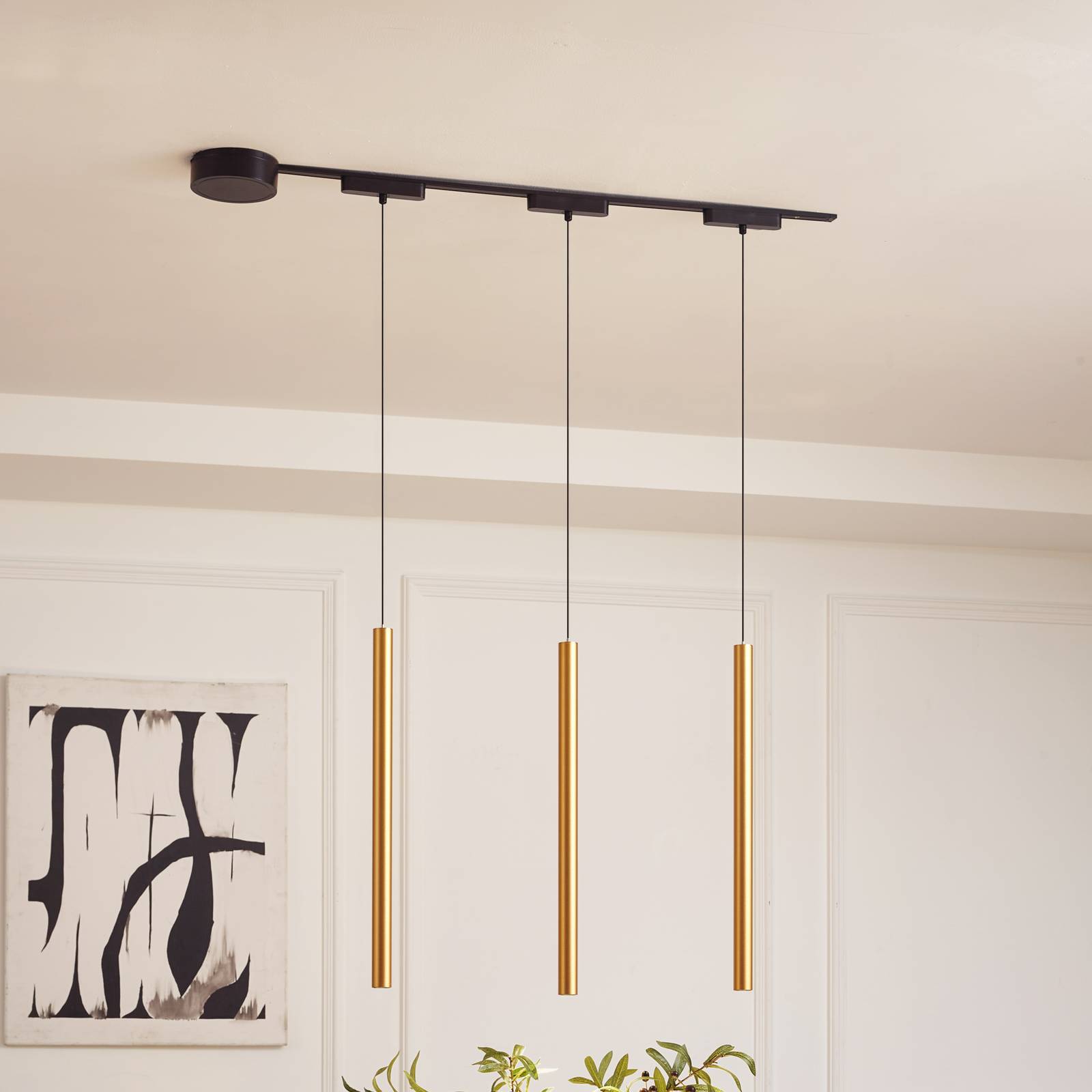 Lindby Système de lampes sur rail Lumaro suspension ampoule tubulaire 3