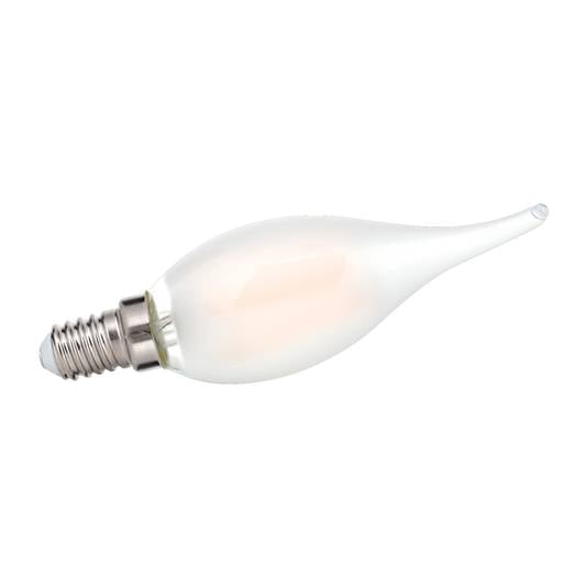 LED-mignon E14 4,5W flammeform 2 700 K matt dimbar