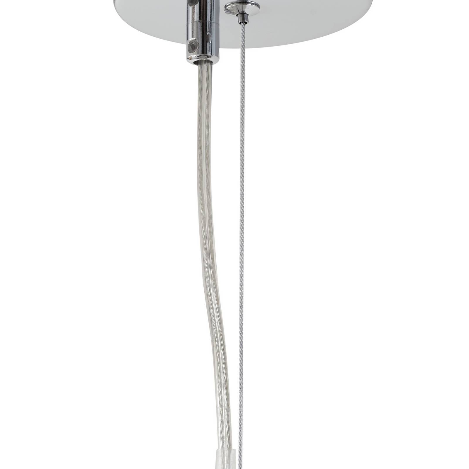 Lucande Żyrandol Diborah, przezroczysty, Ø 43 cm, szkło, G9