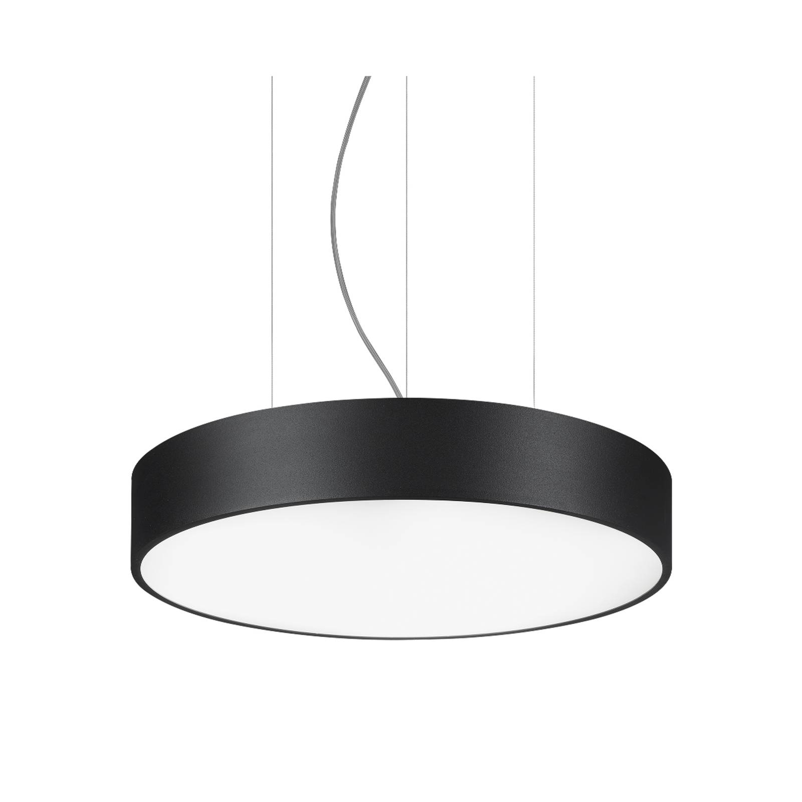 BRUMBERG Biro Circle Hanglamp voor Werkkamer / Kantoor - modern - zwart - Aluminium