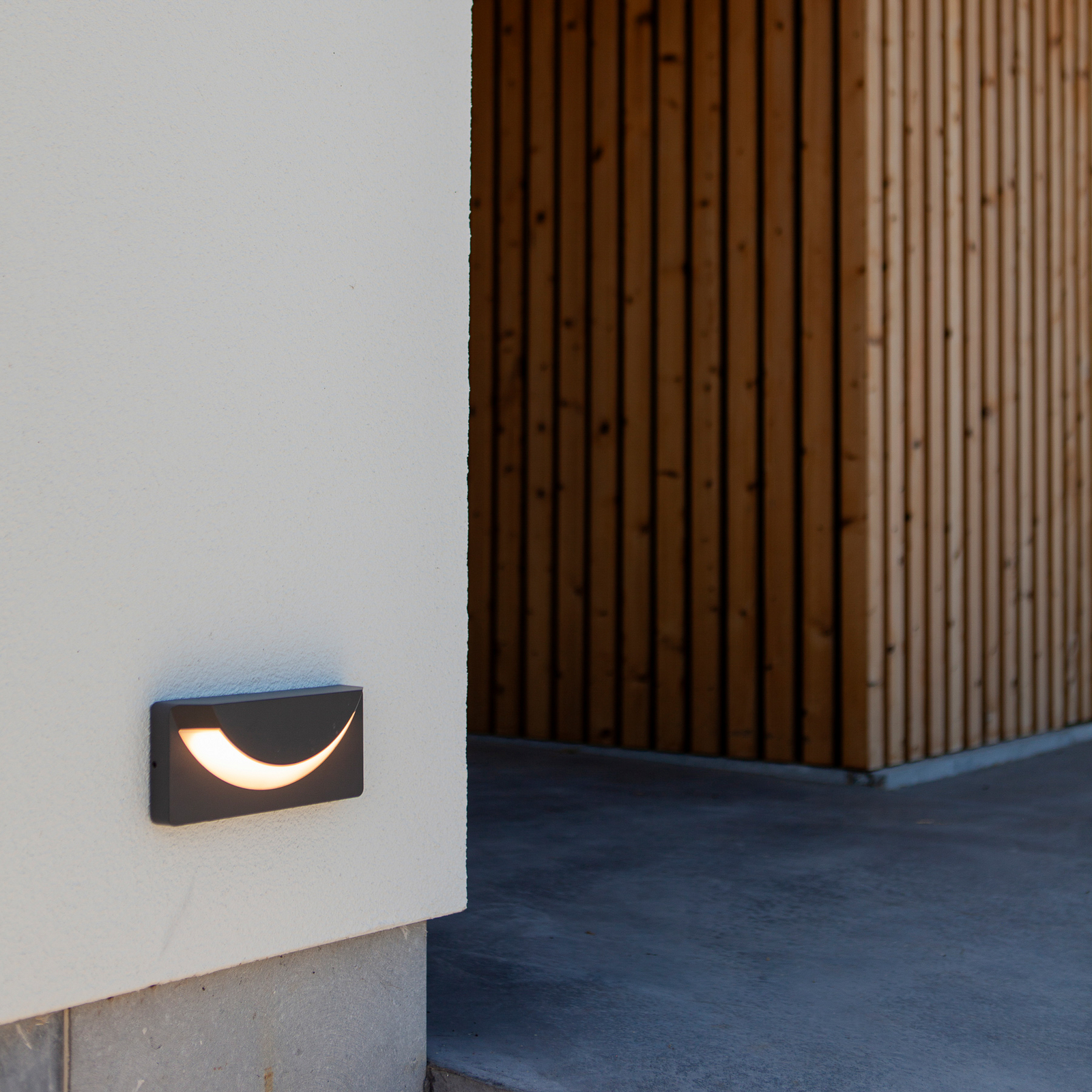 LED-Außenwandleuchte LUPS, dunkelgrau, Breite 23 cm, IP54 LED-Außenwandleuchte LUPS, dunkelgrau, Breite 23 cm, IP54