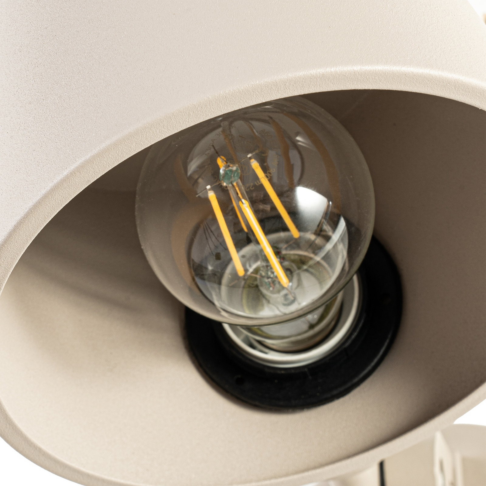 Silka fali lámpa, 14 cm, bézs, rugalmas, dugasz - Lucande