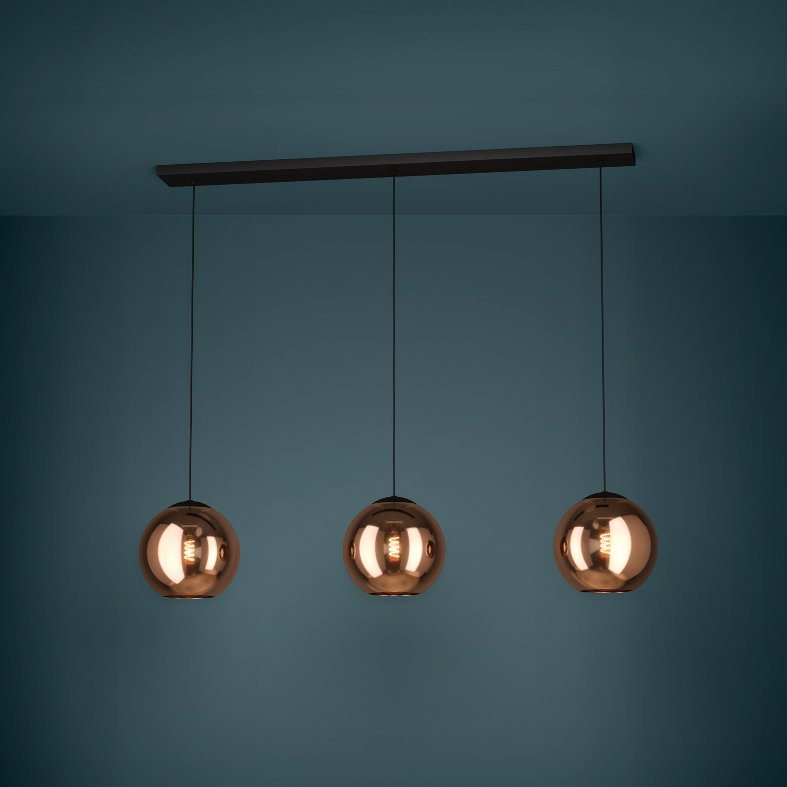 Cordoba Hängelampe 3-flg. lang kupfer - EGLO Stars Of Light