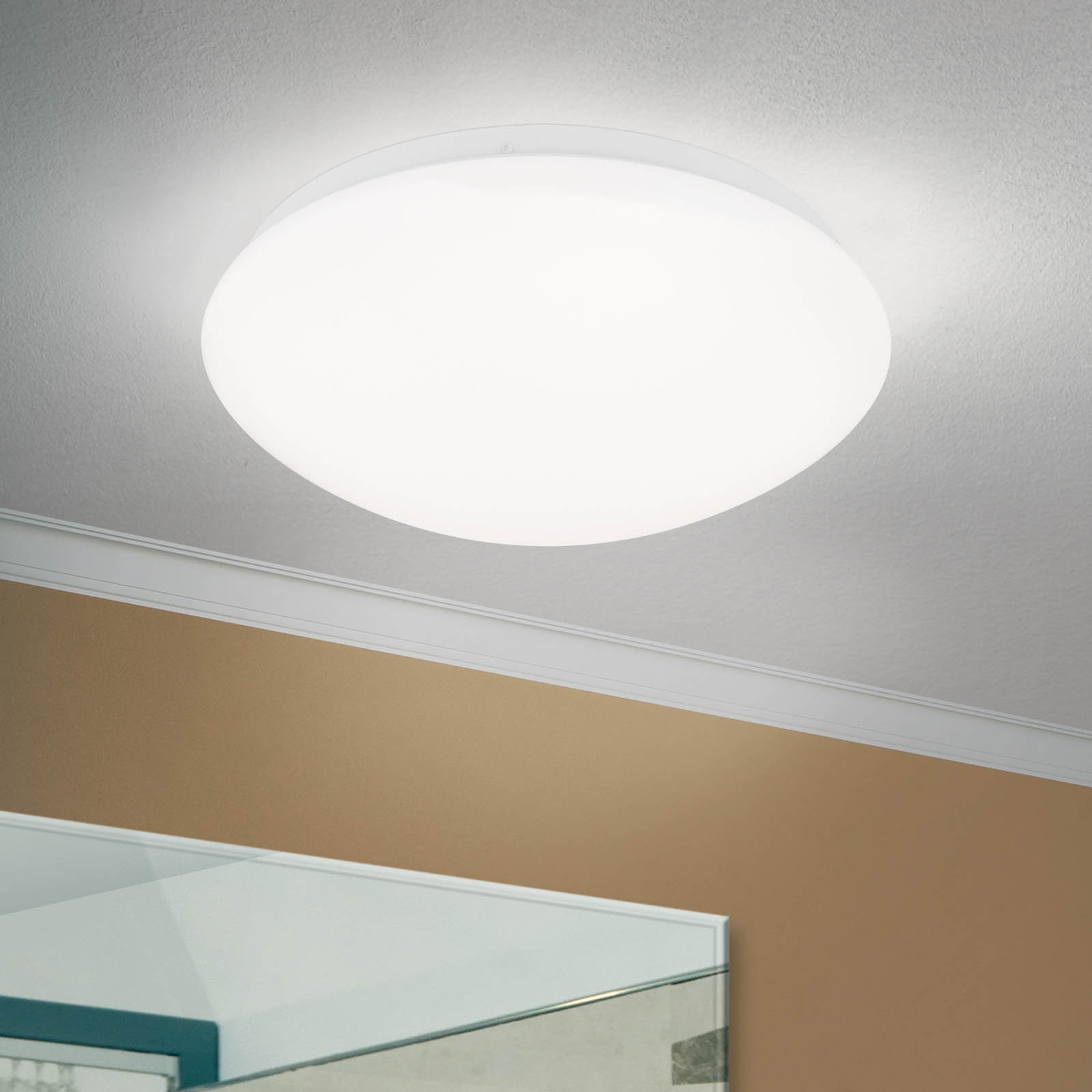Lampa sufitowa LED Nedo zakrzywiona, Ø 25 cm