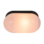 Wandlamp Foam in ovale vorm met IP44, zwart