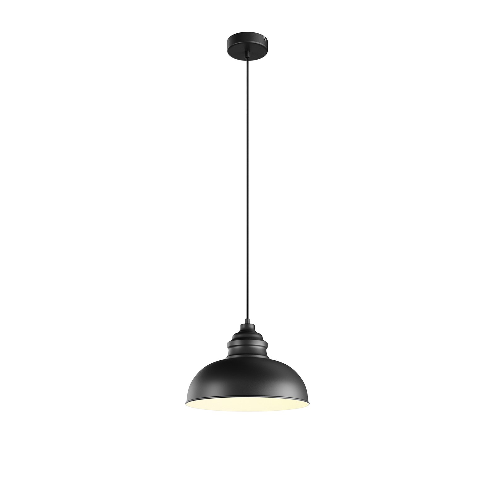 Lindby Cliona függő lámpa, matt fekete