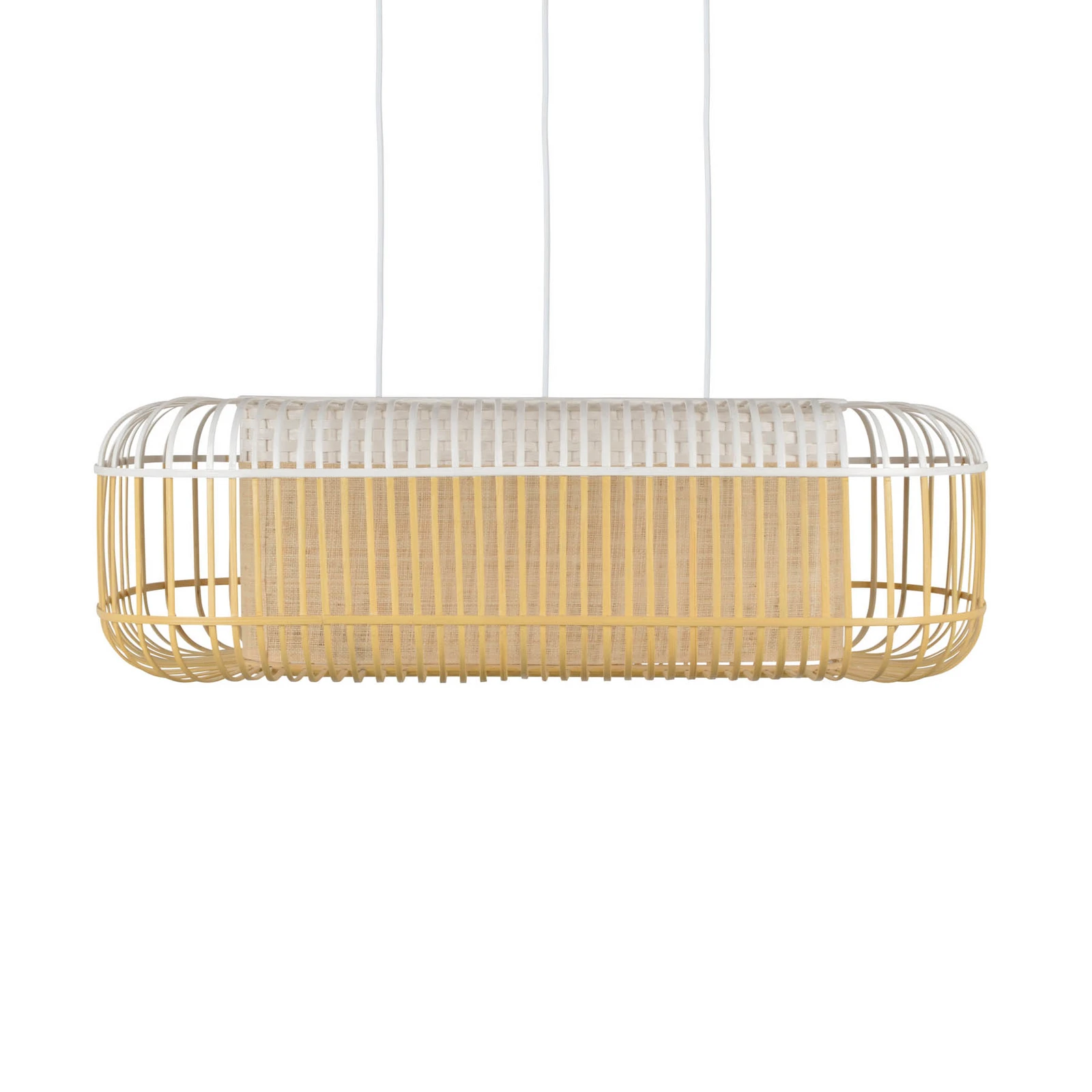 Forestier Bamboo oval L Pendel weiß/natur