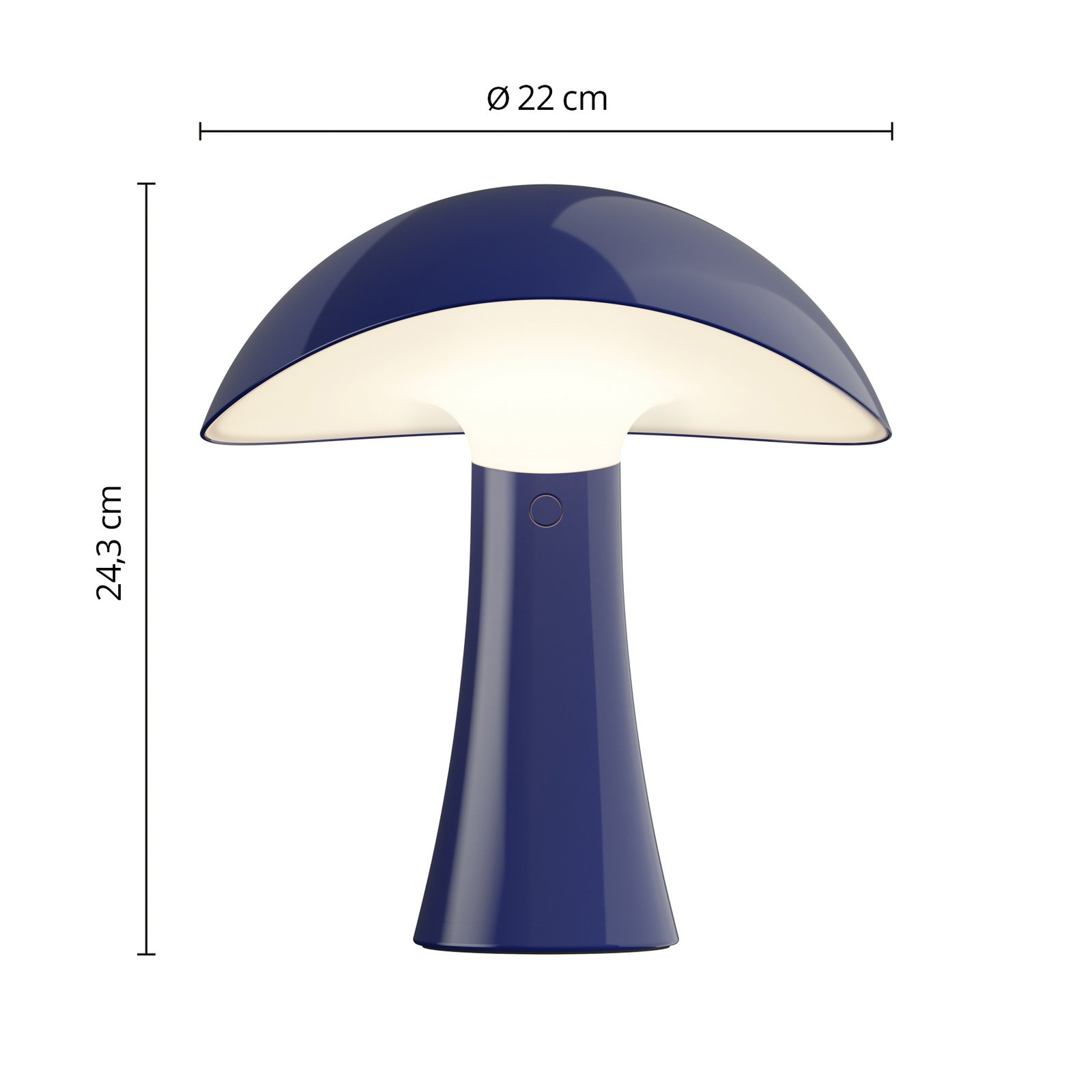 Louis Poulsen Rumee 220 LED rechargeable table lamp, blue, IP44