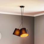 Hanglamp Twiggy, 3-lamps, zwart