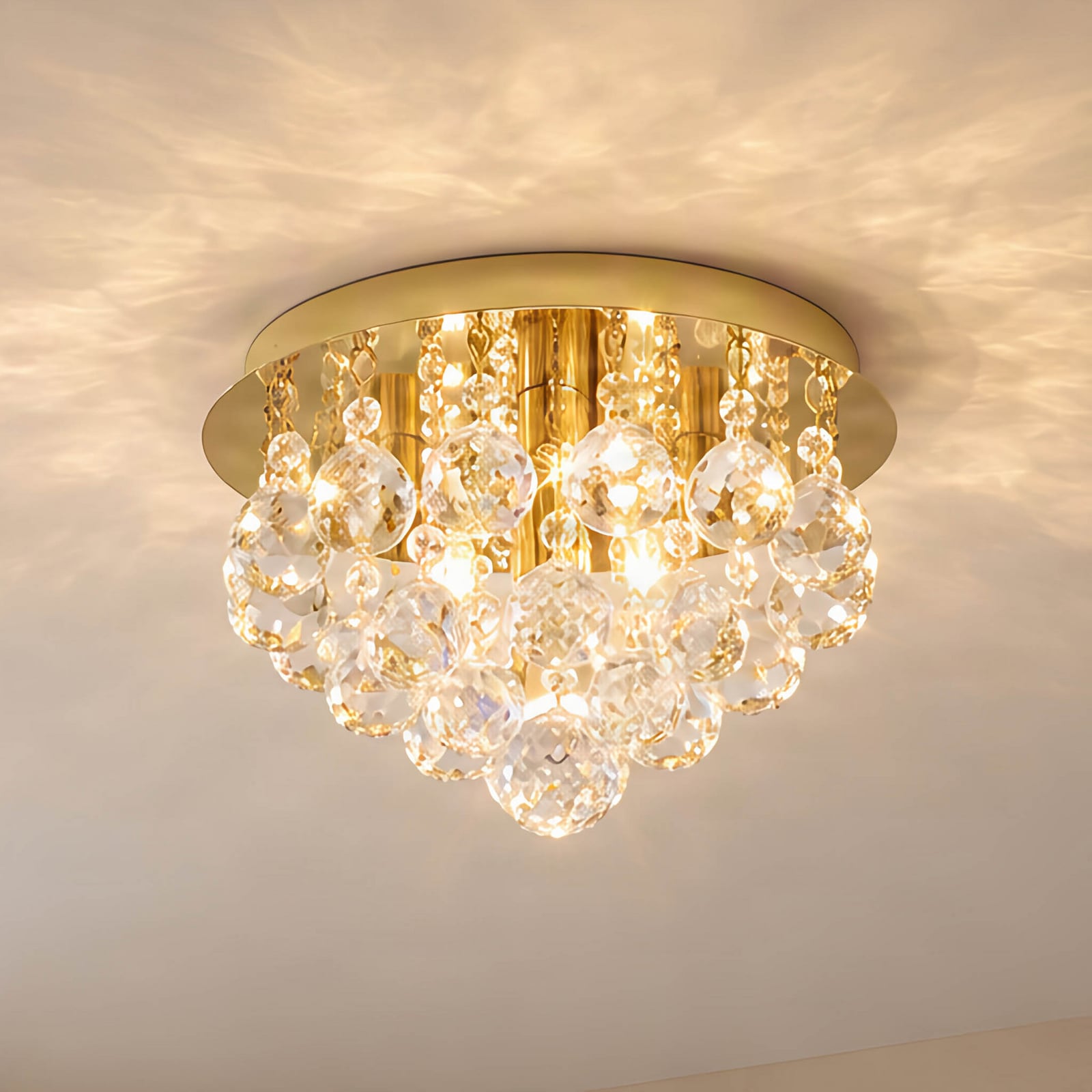 Gillion 4 plafondlamp Crystal/Gold - Lindby