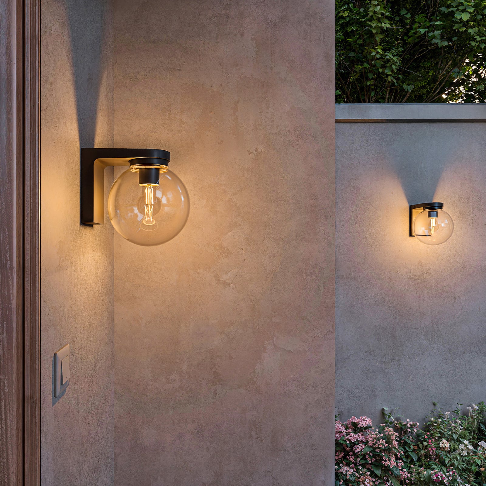 Philips Ulio kültéri fali lámpa, fekete, fém, IP44, E27