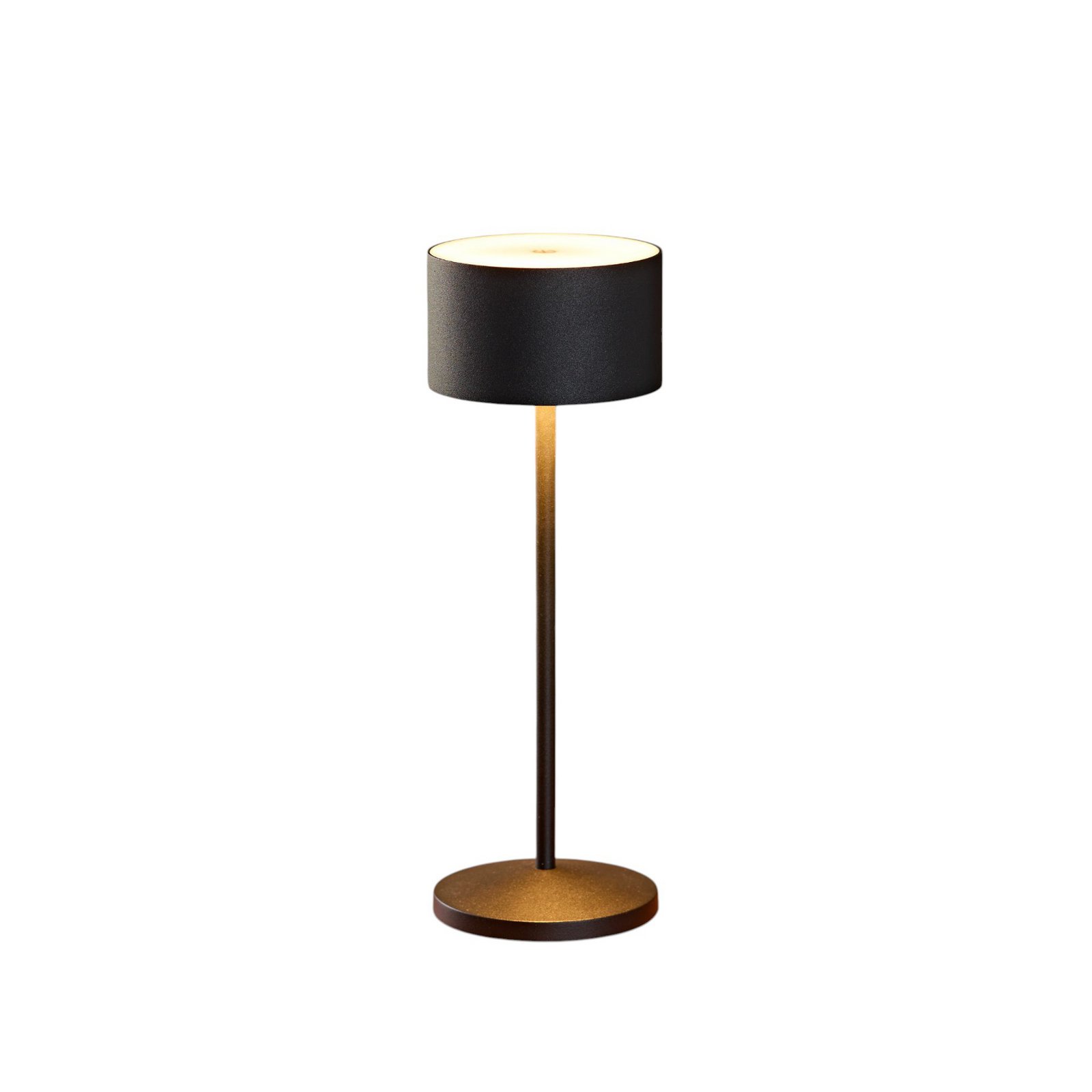 LED újratölthető asztali világítás Veluna, fekete, 3 db-os szett, 25 cm, IP44