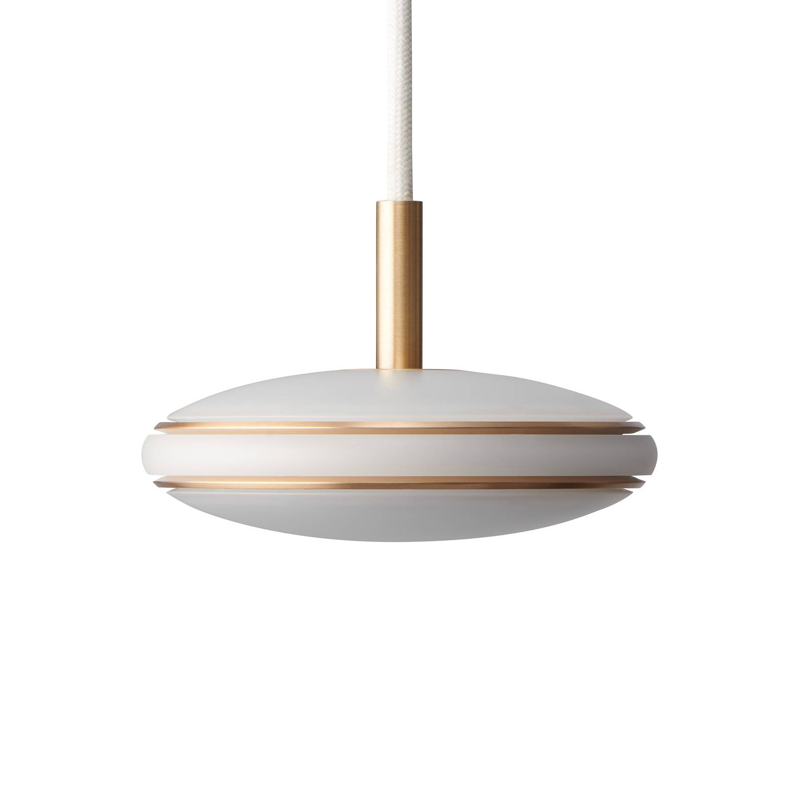 Shade ØS1 suspension laiton câble tissu blanc Node