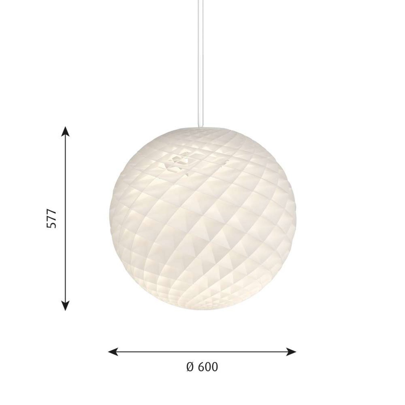 Patera 600 LED Visilica Bluetooth 3000K Bijela - Louis Poulsen