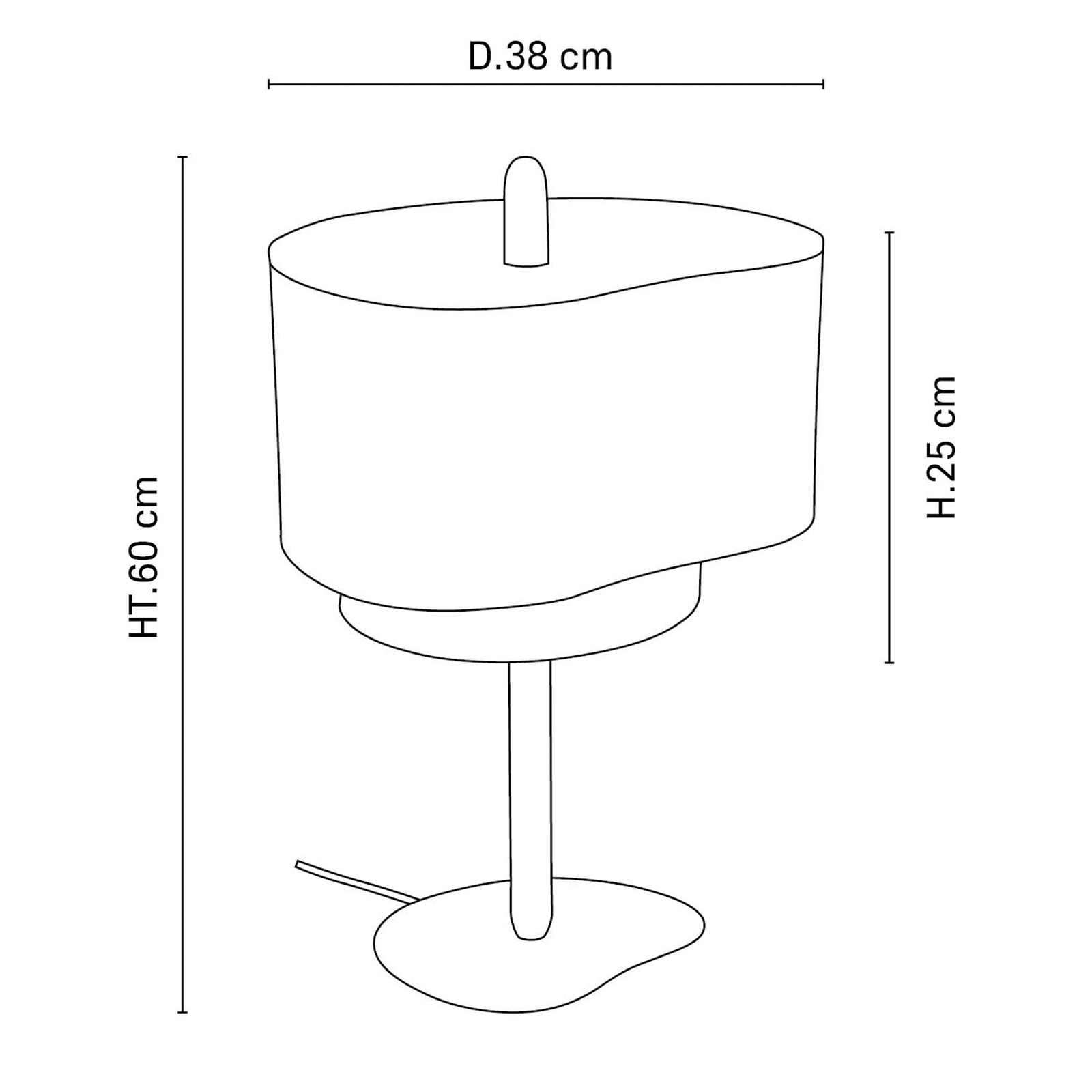 MARKET SET Pebble fabric table lamp, cream